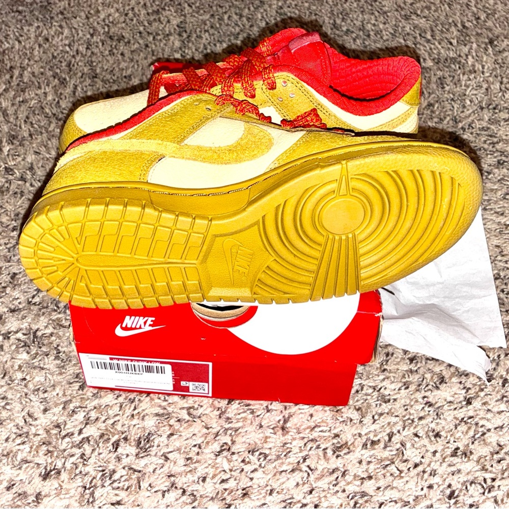 Nike Low Top Sneakers in Yellow, Cream & Red Accents - Picture 2 of 5